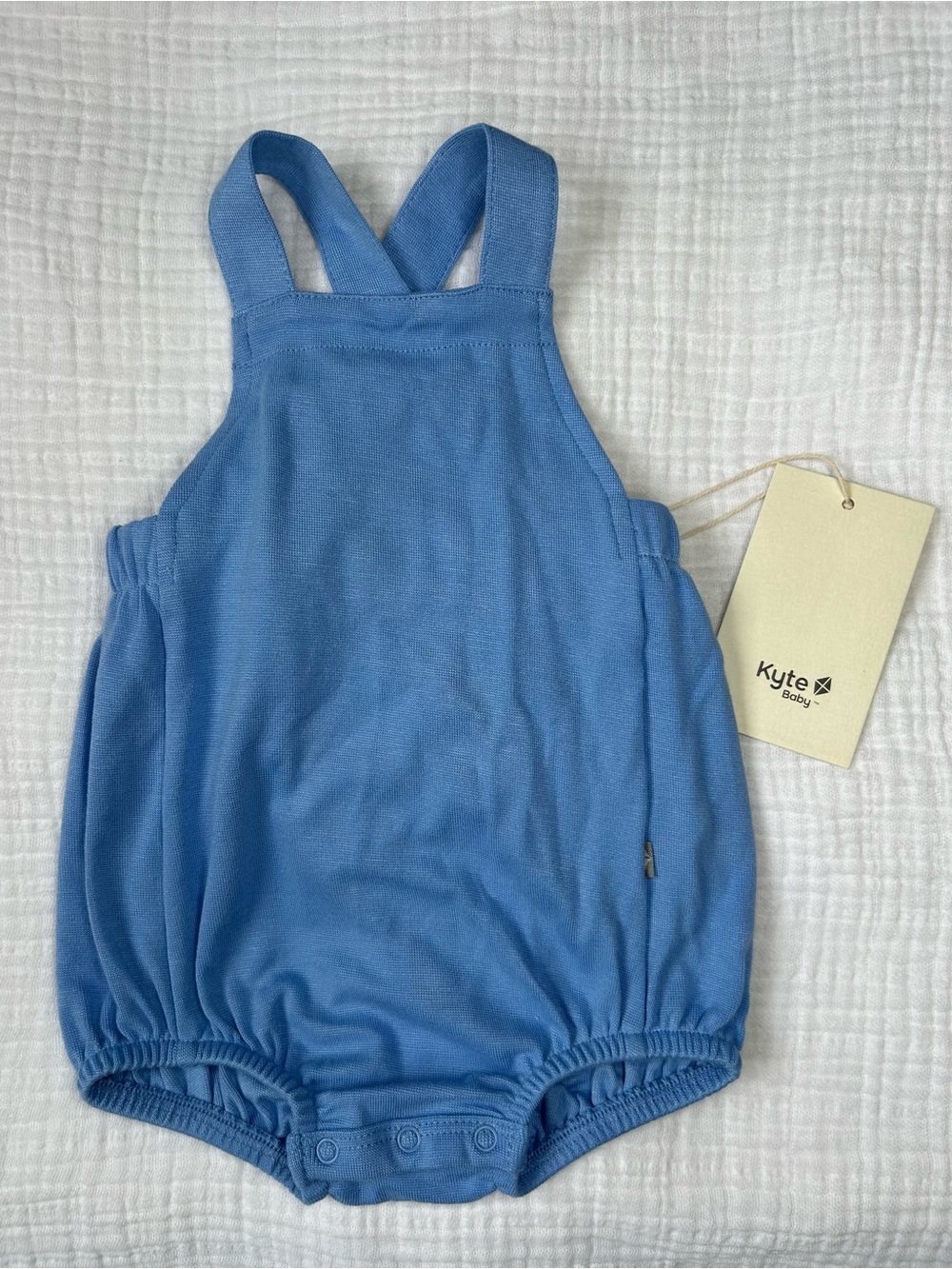Kyte Baby Romper NWT Blue Bamboo Viscose 3-6M Baby Girl or Boy